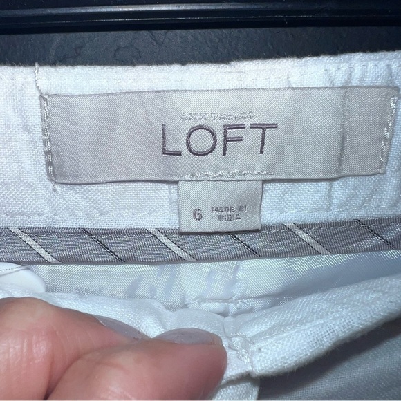 Ann Taylor Loft women shorts Color: white Size:6. 100% Cotton - Picture 5 of 7